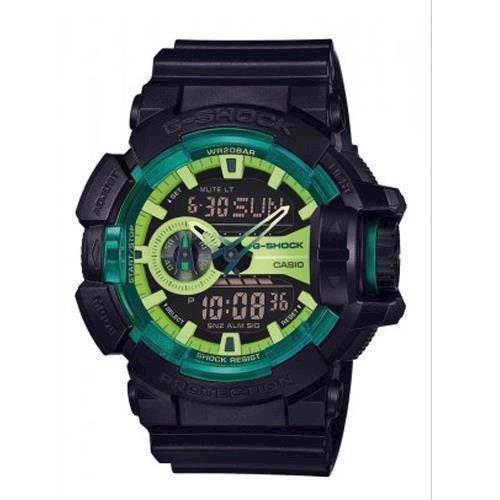 Image of G-Shock sort resin med stål quartz multifunktion (5398) Herre ur fra Casio, GA-400LY-1AER